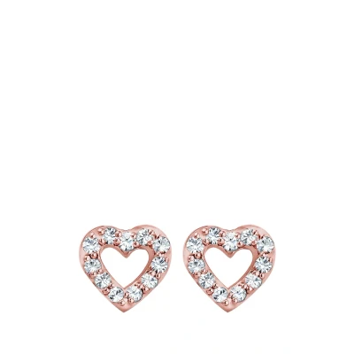 Afbeelding van Elli Classy Heart Oorbellen Rose goldcoloured, Dames, Maat: One Size, gold coloured