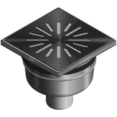 Afbeelding van Aquaberg RVS put/opzetstuk met onderaansl. 50mm verstelbaar PPC
