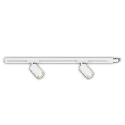 Afbeelding van BRILONER Rail Verlenging voor Railverlichting uitbreidingsset opbouwrail 2x GU10 spots draaibaar 0.75 cm wit
