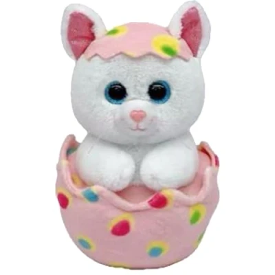 Afbeelding van Ty Beanie Boo Spring Giggles Cat in Egg 15cm.