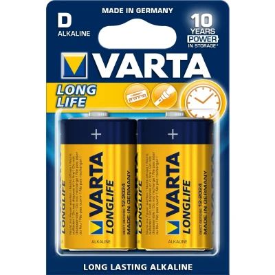 Afbeelding van Varta Battery Alkaline, Mono, D, LR20, 1.5V Longlife, Retail blisterverpakking (2 stuks)