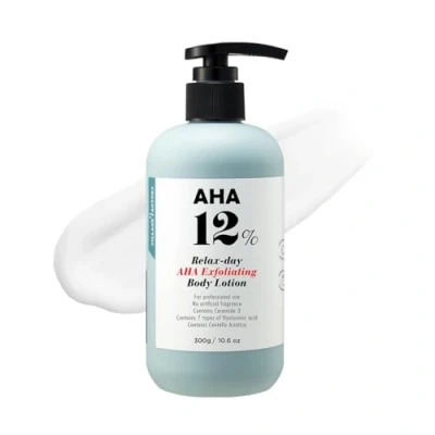 Afbeelding van [VILLAGE 11 FACTORY] AHA BODY LOTION (300 g) Korean Skincare 12% peeling en verzacht verwijdert zacht dode huidcellen zandgeur of parabenen