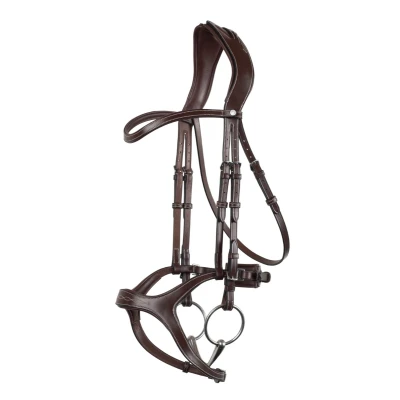 Image de Montar Bride Monarch Saut en Cuir Écologique Marron XFull