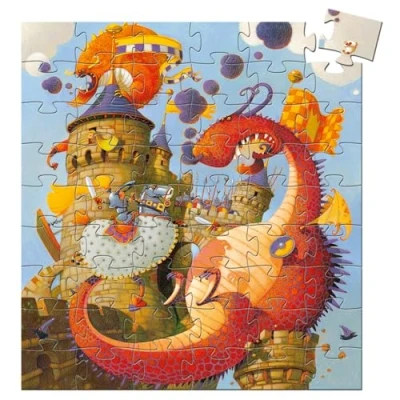 Image de Puzzle 54 pièces Djeco Vaillant et le dragon