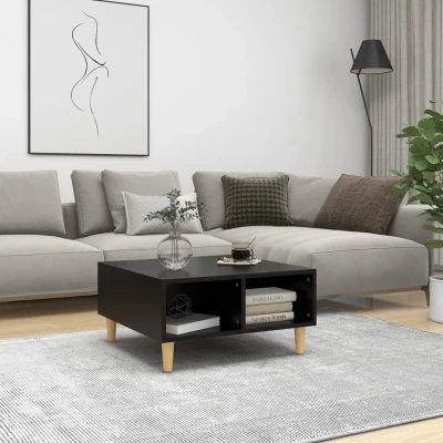 Afbeelding van Salontafel 60x60x30 cm spaanplaat zwart