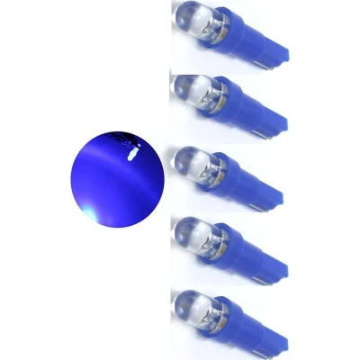 Afbeelding van Auto LEDlamp 5x autoverlichting LED T5 kleur blauw 12V DC