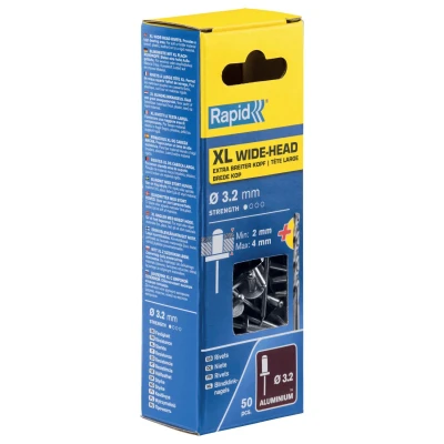 Afbeelding van Rapid blindklinknagel XL 3.2x8mm incl. boortje (50st)