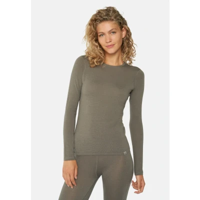 Afbeelding van Danish Endurance Merino Thermal LONG Sleeve Shirt Longsleeve, Dames, Maat: Large, Grey
