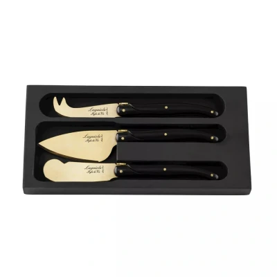 Afbeelding van Laguiole Style de Vie Kaasmessen Prestige Line Goud 3 Stuks