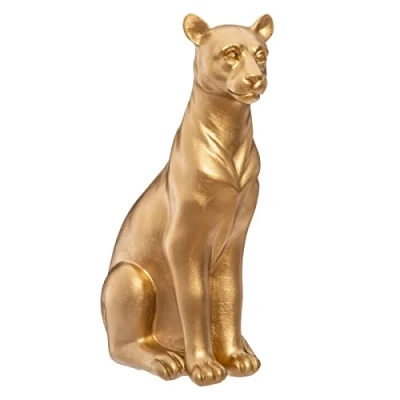 Afbeelding van Atmosp Decoratief Beeld Panter Polyresin Goud Hoogte 23cm