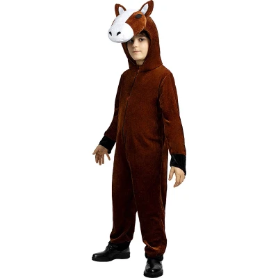 Afbeelding van FUNIDELIA Paarden Kostuum voor kinderen Onesie Maat: 97 104 cm