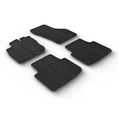 Afbeelding van Gledring 0663 Vloermatset Rubber voor en achter 4 zwart