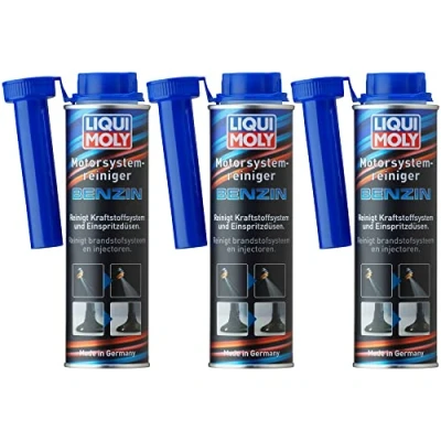 Afbeelding van Liqui Moly 3 x benzinemotorsysteemreiniger, 300 ml, verwijdert afzettingen en garandeert een lager brandstofverbruik, brandstofadditief voor benzinemotoren, ml