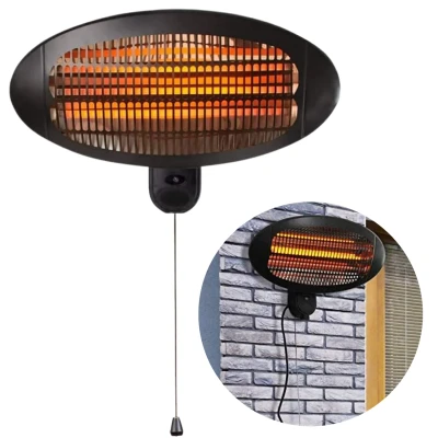 Afbeelding van Cheqo® Wand Terrasverwarmer Muurmontage Terras Verwarmer Muur Heater Elektrische Kachel Bijverwarming 3 Warmtestanden tot 2000W