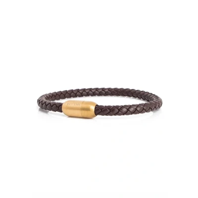 Afbeelding van Akitsune Silva Armband goldbrown, Heren, Maat: 21cm, Gold brown