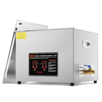 Image de VEVOR Nettoyeur à Ultrasons Numérique 15 L avec Minuterie Chauffage et Panier