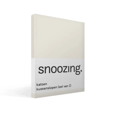 Afbeelding van Snoozing Katoen Kussenslopen Set van 2 60x70 cm Ivoor
