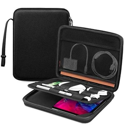 Afbeelding van FINPAC Portfolio Bag beschermhoes voor iPad Pro 11 &quot;2021, Air 4 10.9&quot;, 10.2 &quot;2020, 10.5&quot; / Pro, inch tablet draagtas Harde tas Accessoire organizer, zwart