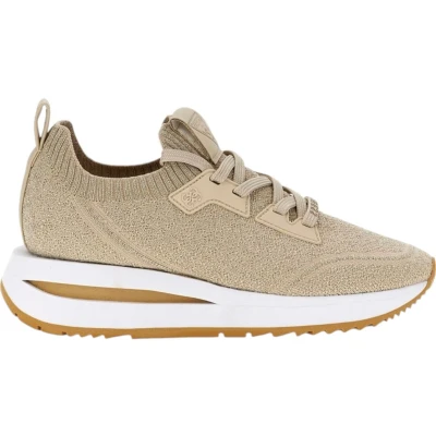 Afbeelding van Guess ESTI Sneakers laag, Dames, Maat: 41, Beige Imitatieleer/ textiel
