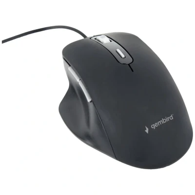 Afbeelding van 6 knops optische muis met gekleurde verlichting, USB, zwart