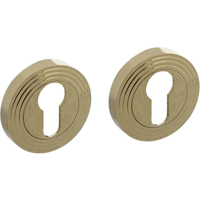 Afbeelding van Intersteel Rozet met profielcilindergat ø55x10 mm messing titaan PVD