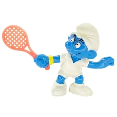 Afbeelding van Tennis Smurf met racket Schleich De smurfen 5,5 cm