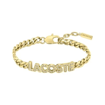 Afbeelding van Lacoste SCRIPT collectie ketting armband voor dames met kristallen 2040063, Roestvrij staal, Geen edelsteen