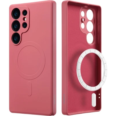 Afbeelding van imoshion Hoesje Geschikt voor Samsung Galaxy S25 Ultra Siliconen Color Backcover MagSafe roze