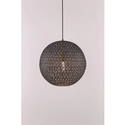 Afbeelding van Hanglamp bol zwart/goud 50cm