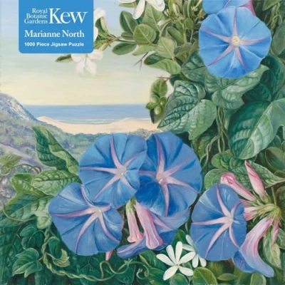 Afbeelding van Adult Jigsaw Puzzle Kew: Marianne North: Amatungula and Blue Ipomoea, South Africa: 1000 Piece Puzzles