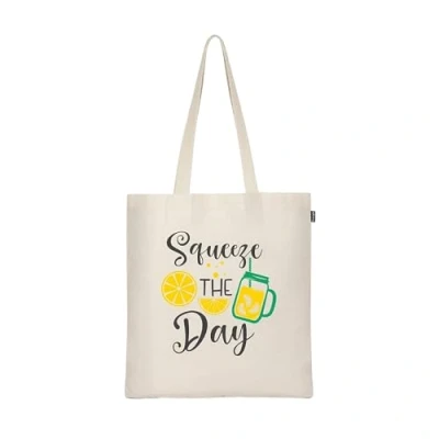 Afbeelding van Eco Right Esthetische canvas draagtas voor dames, schattig, modieus en herbruikbaar, katoenen tassen school, winkelen, sportschool, bibliotheek strand, perfect oma,, Cool Summer Pack van