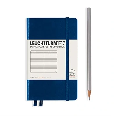 Afbeelding van Leuchtturm1917 Notitieboek Pocket Gelinieerd Navy Blauw
