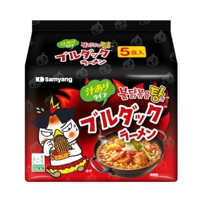 Afbeelding van Samyang Hot Chicken Flavor Ramen Stew Type Noedels 5 x 140 gram