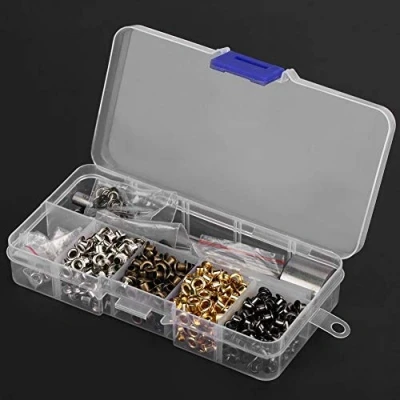 Afbeelding van oogjes Kit Lederen Craft Sets voor DIY Accessoires Vervanging (3mm*420) met en sluitringen Klinknagel Tools