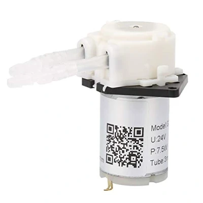Afbeelding van Keenso 24 V, 3 x 5 peristaltische pomp, automatische microdoseerpomp, doe het zelf, buiskop voor aquarium, chemische analyse (wit)