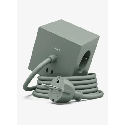 Afbeelding van AVOLT Square 1 Adapter 30W Dual USBC 1.8m Oak Green