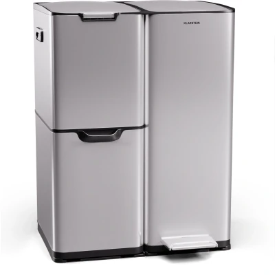 Afbeelding van Klarstein Tiyo 3 in 1 Prullenbak 60 Liter Uitneembare emmer Soft Close