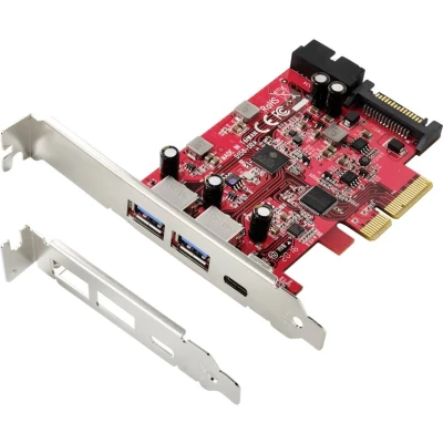 Afbeelding van Renkforce 1 + 4 poorten USB 3.2 Gen 2 controllerkaart (USB 3.1) PCIe x4