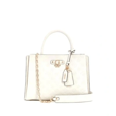 Afbeelding van Guess Gerty Girlfriend Satchel Handtas, Dames, Maat: One Size, Off white