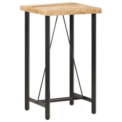 Afbeelding van Bartafel 60x60x107 cm ruw mangohout