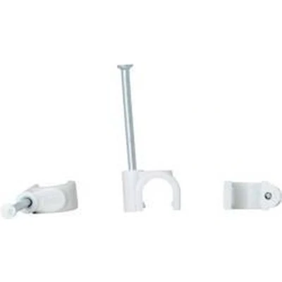 Afbeelding van Kopp spijkerclips rond 4 7 mm grijs 50 stuks
