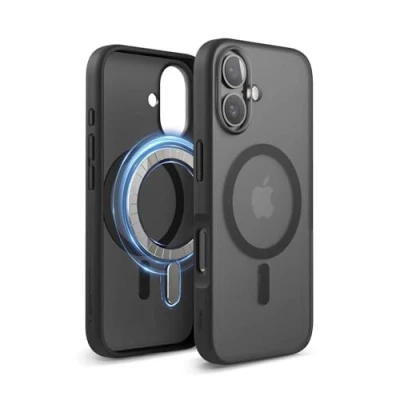 Afbeelding van elago Magnetische hybride beschermhoes Compatibel met iPhone 16 6,1 inch MagSafe, PC + TPU technologie, schokbestendig, verhoogde camerabescherming