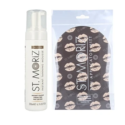 Afbeelding van St Moriz Instant Zelfbruinende Mousse Medium met Bruiningshandschoen 200ml