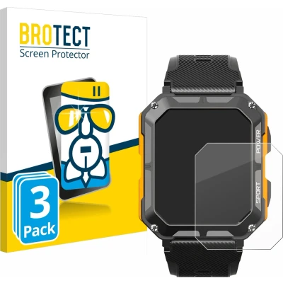 Afbeelding van BROTECT Screenprotector voor Njord Gear The Indestructible Smartwatch Folie Beschermfolie Beschermglas transparant (3 Stuks)
