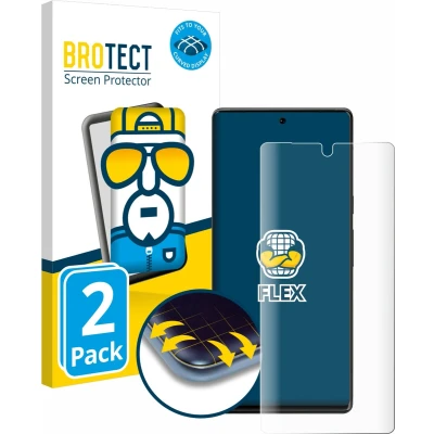 Afbeelding van BROTECT Screenprotector voor Google Pixel 6 Pro (case friendly) Folie Beschermfolie transparant volledig dekking (2 Stuks)