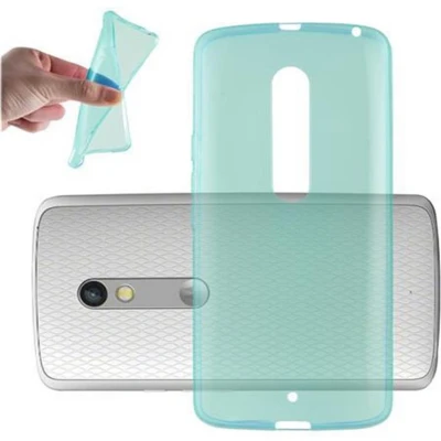 Afbeelding van Cadorabo Hoesje geschikt voor Motorola MOTO X PLAY in TRANSPARANT BLAUW Beschermhoes gemaakt van flexibel TPU Silicone Case Cover