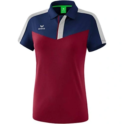 Afbeelding van Erima Squad Sport poloshirt voor dames, Navy/Bordeaux/Zilver Grijs