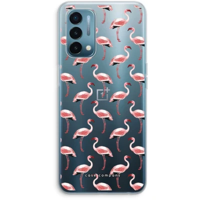 Afbeelding van Case Company® hoesje geschikt voor OnePlus Nord N200 5G Flamingo Soft Cover Telefoonhoesje Bescherming aan alle Kanten en Schermrand