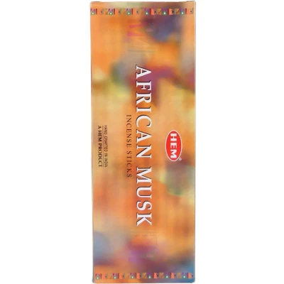 Afbeelding van HEM Wierook African Musk Slof (6 pakjes/120 stokjes)