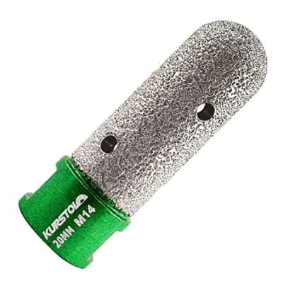Afbeelding van KURSTOL Diamantboor Diamanttrommelwiel diameter 20 mm XM14 schroefdraad voor het vergroten van de vorm bestaande ronde afschuining porselein, hard keramiek, graniet, rond marmer